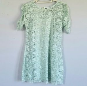 Mint green lace dress